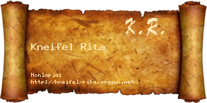 Kneifel Rita névjegykártya
